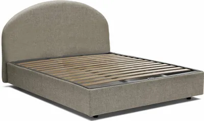 Produktbild von Doppelbett Giulia, Containerbett mit Stoffbespannung, 100%  Italy, Frontöffnung, passend für Matratze Cm 160x200, Turteltaube