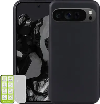 Immagine prodotto di Per Google Pixel 9 Pro XL Custodia in silicone H9 Vetro Custodia del telefono cellulare Custodia nera Custodia Cover Cap