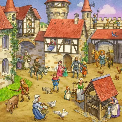 Obrázek produktu pro Ravensburger Kinderpuzzle - 05150 Rytířský turnaj ve středověku - Puzzle pro děti od 5 let, 3x49 dílků