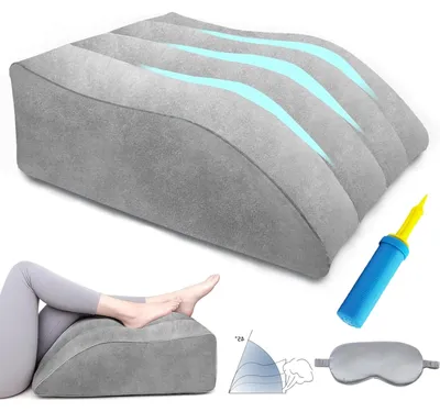 Productafbeelding van Opblaasbaar beenverhogingskussen, ergonomisch wigkussen, 63 x 50 x 24 cm