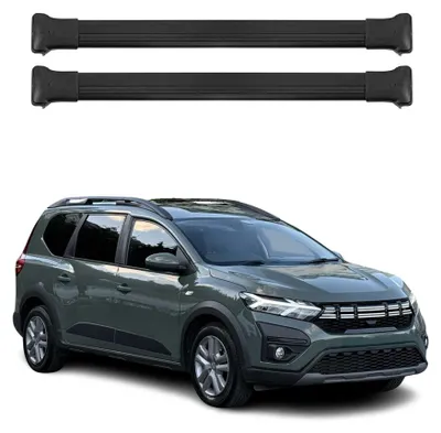Imagen del producto de Soportes básicos para portaequipajes, compatibles con Dacia Jogger, modelos 2022-2026, capacidad de 75 kg, aluminio , juego de 2 piezas, Imagen generada por IA