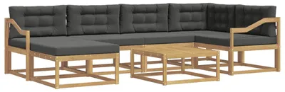 Produktbild von vidaXL Outdoor-Sofagarnitur 7 stk. Weiß und Anthrazit