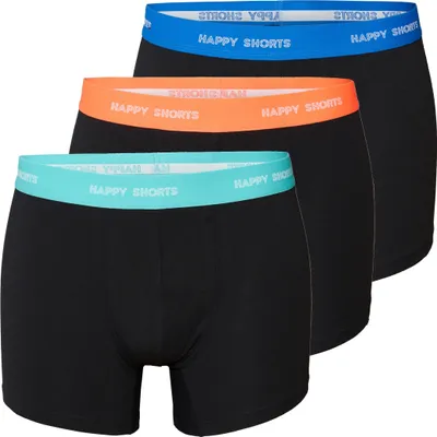 Produktbild von Happy Shorts Herren Retro Pants 3-Pack Jersey - Black - Größe L
