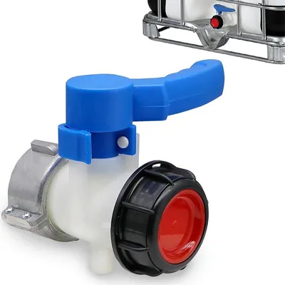 Produktbild von IBC Adapter Kugelhahn DN50 (75 mm) – aus Alu+ABS, für IBC Container, Regentonnen & Wassertanks – Frost- & korrosionsbeständig