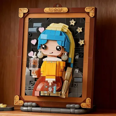 Productafbeelding van 3D Wereldberoemde kunstwerken, mini bouwsteenmodelset, schilderijen collectie, speelgoed