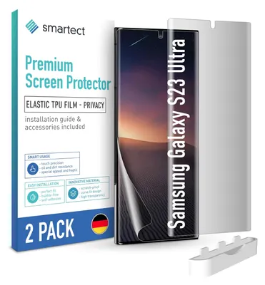 Produktbild von 2x TPU Sichtschutzfolie für Samsung Galaxy S23 Ultra Panzerfolie Blickschutz