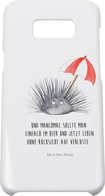 Produktbild von Mr. & Mrs. Panda Samsung Galaxy S8 plus Handyhülle  Seeigel - Weiß - Geschenk, Selbstliebe, Achtsamkeit, Hülle, Handy Case, Cover, Hier und Jetzt, Leben, Meer, Lebe