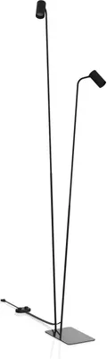 Produktbild von Stehleuchte Metall GU10 verstellbar 216 cm Schwarz 2-flammig Modern