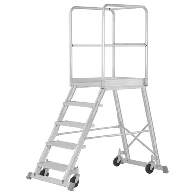 Produktbild von Hymer Podesttreppe fahrbar einseitig begehbar 6 Stufen