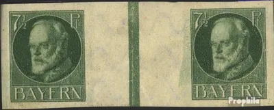 Produktbild von Briefmarken Bayern 1917 Mi WZ11B postfrisch Ludwig III.