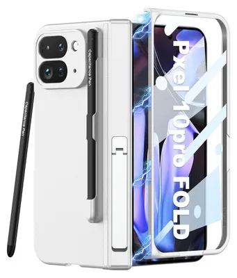 Image de Coque intégrale magnétique GKK pour Google Pixel 10 Pro Fold avec stylet, couleur argent