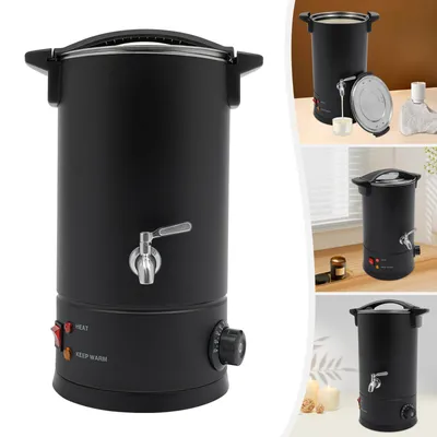 Produktbild von Wachschmelzer, 10L Großer Wachsschmelzer, Elektrisches Zylinder Wachsschmelzgerät, Schwarz