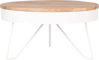 Produktbild von LABEL51 Couchtisch Saran 80x80x43 cm Holz/Weiß