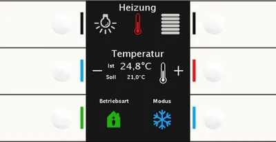 Immagine prodotto di MDT BE-TAS86T.02 Pulsante Smart 86 con display a colori+sensore di temperatura bianco puro