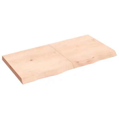 Produktbild von The Living Store Wandregal 120x60x(2-6) cm Massivholz Eiche Unbehandelt