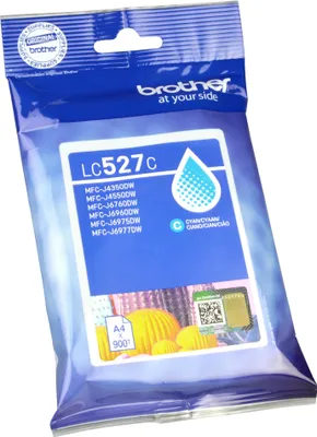 Produktbild von Brother LC527C, Cyan, Tinte auf Pigmentbasis, 1 Stück(e), 900 Seiten, Einzelpackung