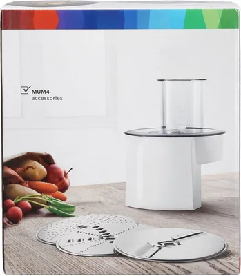 Produktbild von Bosch MUZ4DS4, Lebensmittelmühle, Weiß, Edelstahl, BOSCH MUM 4, 180 mm, 180 mm