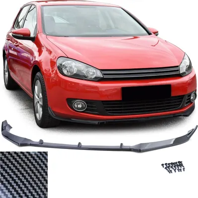 Zdjęcie produktu dla Spojler przedni o wyglądzie karbonu do VW Golf 6 VI z lat 2008-2012