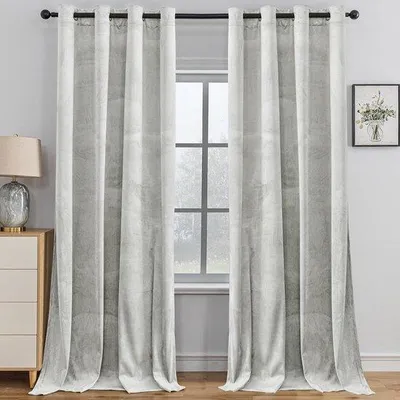 Obrázek produktu pro Sada zatemňovacích záclon, béžovo-bílá, 140 x 175 cm