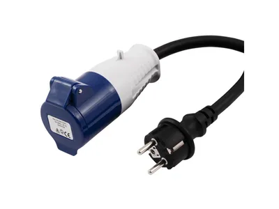 Obrázek produktu pro Spojka CEE s uzemňovacím kontaktem McPower, 1,5 m H07RNG 3G2,5, 230 V, IP44