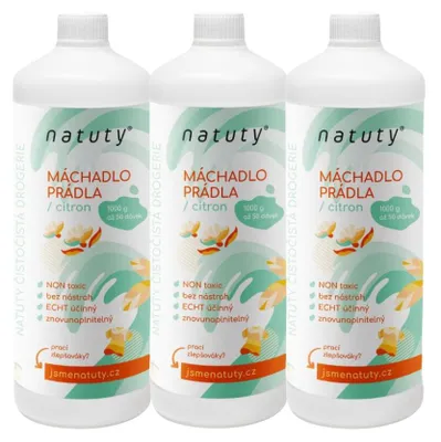 Immagine prodotto di Detersivo per bucato Natuty con profumo di limone, 1 litro, confezione  da 3 pezzi