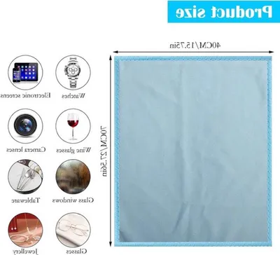 Set von 3 Mikrofasertuch Poliertüchern, 40 x 70 cm, fusselfrei und kratzfrei, ideal für Glas- und Spiegeloberflächen