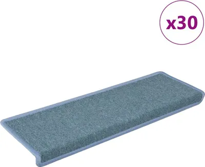 Produktbild von Möbel Stufenmatten 30 Stk. 65x21x4 cm Seeblau Rechteckiger Rand - Stufenmatten 3365774