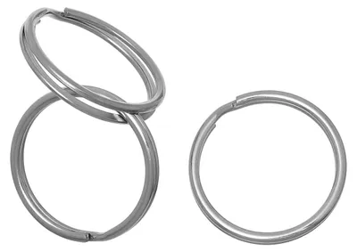 Produktbild von 5 Schlüsselringe aus Edelstahl rund 25mm