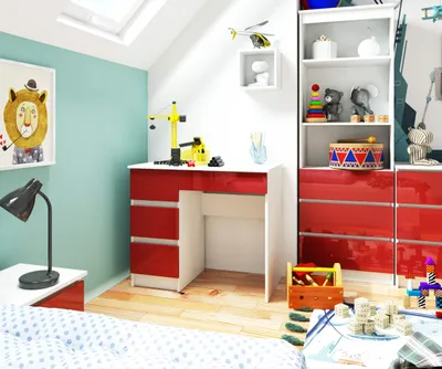 Obrázok produktu pre Stôl 90 cm so 4 zásuvkami, počítačový stôl, pracovný stôl do kancelárie a pre deti