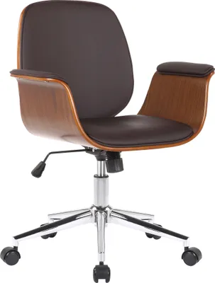 Produktbild von Bürostuhl HLO-CP52 Kunstleder  walnuss/braun