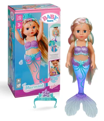 Zdjęcie produktu dla BABY born @ Mermaid 43cm, Lalka dziecko, Damski, 3 lat(a), Chłopak, dziewczyna, 430 mm, Wielobarwny