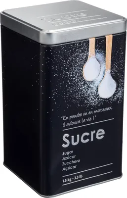 Zdjęcie produktu dla Pojemnik na cukier, 1,5 kg, metal