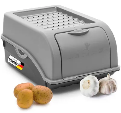 Produktbild von Novaliv Gemüseboxen Kartoffelboxen Vorratsbehälter 3,5l bis 9l (Grau, 1x 3,5l)