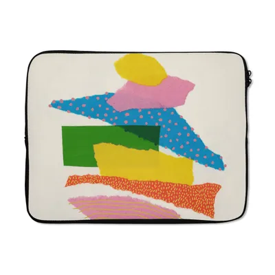 Produktbild von MuchoWow® Laptop Hülle 15 Zoll Abstrakt - Kunst - Formen - Regenbogen Laptoptasche - Laptoptasche - Sleeve - Rundum-Schutz
