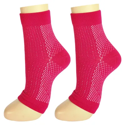 Produktbild von 1 Paar Socken gegen Plantarfasziitis, Achillessehnenentzündung, Knöchelbandage, rutschfest, feuchtigkeitsableitend, Zehenlos, Kompressionsstrümpfe für Damen und Herren
