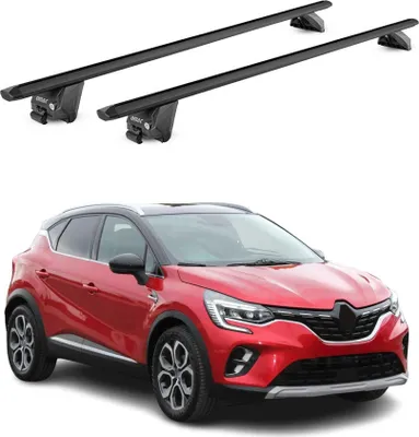 Produktbild von Dachträger Grundtäger für Renault Captur mk2 2019-2025 100kg Alu Schwarz 2x ABE