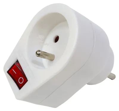 Produktbild von EMOS Stecker Steckdose mit Schalter 10A 250V Weiß