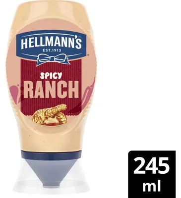 Produktbild von Hellmann's Spicy Ranch Sauce 250g – Cremig, pikant für Salate & Snacks