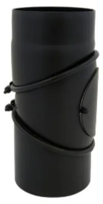 Produktbild von Bertrams ST-Pu Segmentbogen 08SBV-RV-200L Ø 200 mm, 3-tlg, frei verstellbar 0-90°, pulverbeschichtet, schwarz