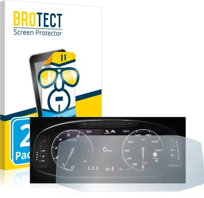 Produktbild von 2x Für Seat Ateca Facelift 10.25" Tachoanzeige Schutzfolie BROTECT Displayschutz Display Schutz Folie Klar Transparent