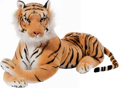 Obrázok produktu pre Brubaker Tiger Soft Toy 45 cm - ležiaca plyšová hračka - hnedá