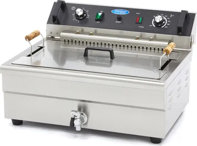 Maxima - Gastro Fritteuse - 20 l - 1 Korb - mit Ablasshahn