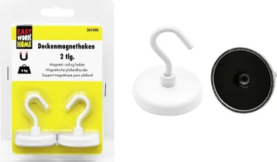 Produktbild von EASY WORK Deckenmagnethaken 2-teilig 6 Stück Verkaufseinheit 261040 4332539196180
