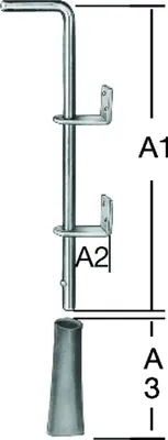 Produktbild von VORMANN Bodenschieber mit Führungswinkel 400x65x150mm verzinkt
