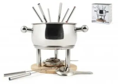 Immagine prodotto di H&H Servizio Fonduta Inox 18 Pezzi