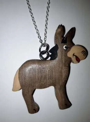 Produktbild von Kette mit Holzanhänger Esel, Ketten Modeschmuck Tiere Tier