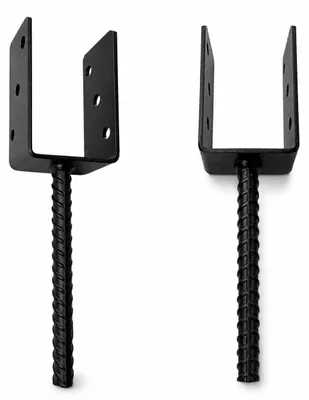 Imagen del producto de Soportes para postes, color , para fijación en hormigón, dimensiones 120 x 70 x 60 x 4 mm, pack de 4 unidades., Imagen generada por IA