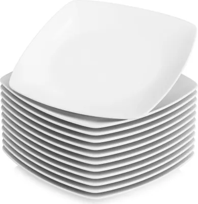 Obrázek produktu pro MALACASA, série Julia, 12dílná porcelánová sada dezertních talířů 16,7 cm Talíř na dort pro 12 osob