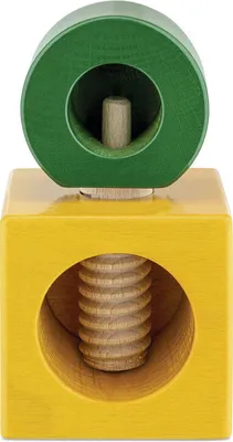 Produktbild von Alessi Twergi - Nussknacker aus Buchenholz H: 11 cm; gelb/grün