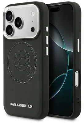 Obrázok produktu pre Puzdro s MagSafe pre iPhone 17 Pro s logom Karl Lagerfeld K Head - čierna